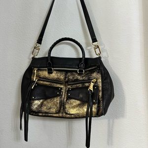 Aimee Kestenberg black and gold purse